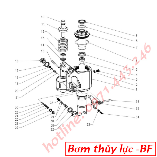 Cấu tạo bơm thủy lực BF