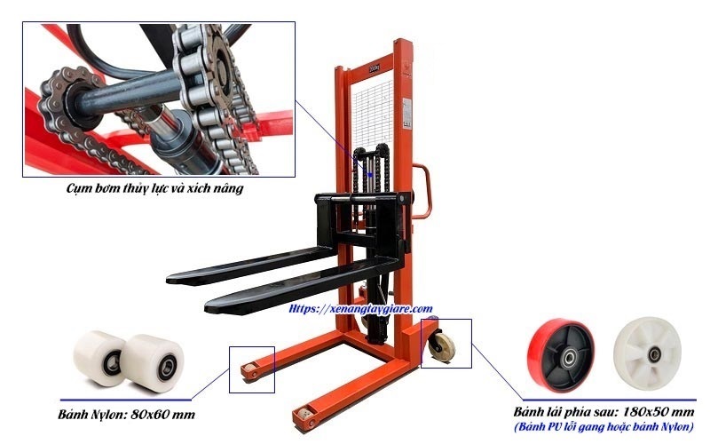 Cấu tạo xe nâng tay cao 2 tấn model CTY-E2.0