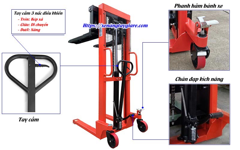 Cấu tạo xe nâng tay cao CTY-E2.0