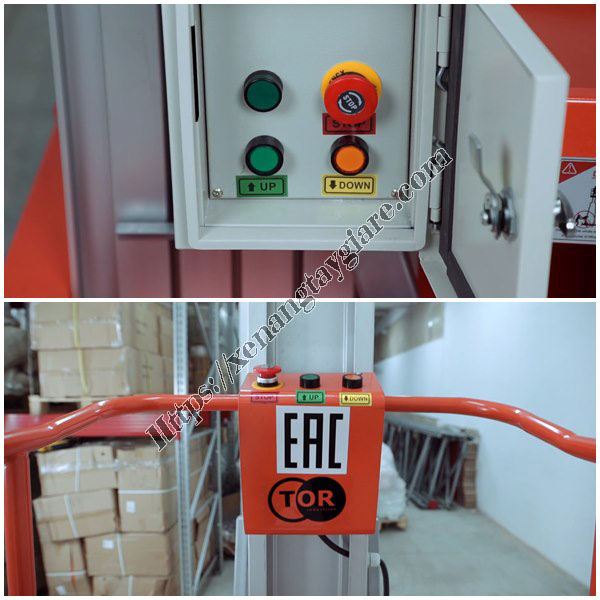 Bảng điều khiển trên thang nâng người 6m