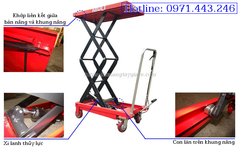 Cấu tạo bàn nâng thủy lực WP500