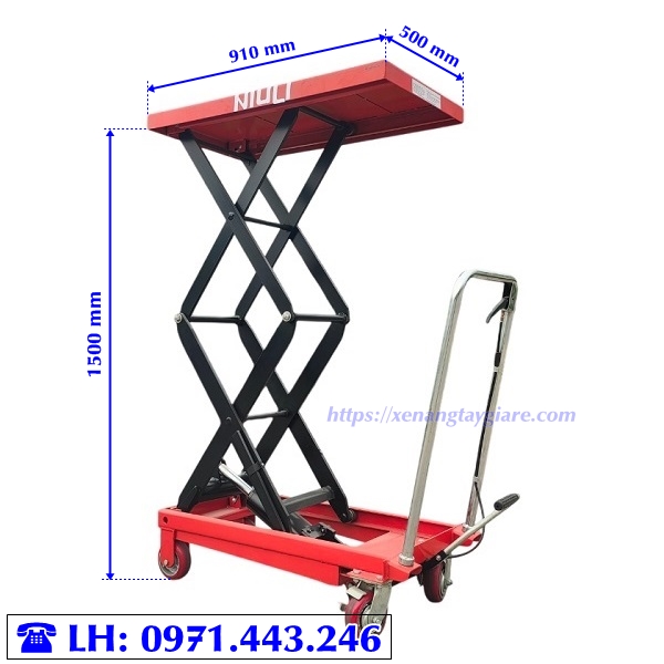 Kích thước bàn nâng thủy lực WP500