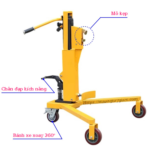 Cấu tạo xe nâng di chuyển phuy DT350B