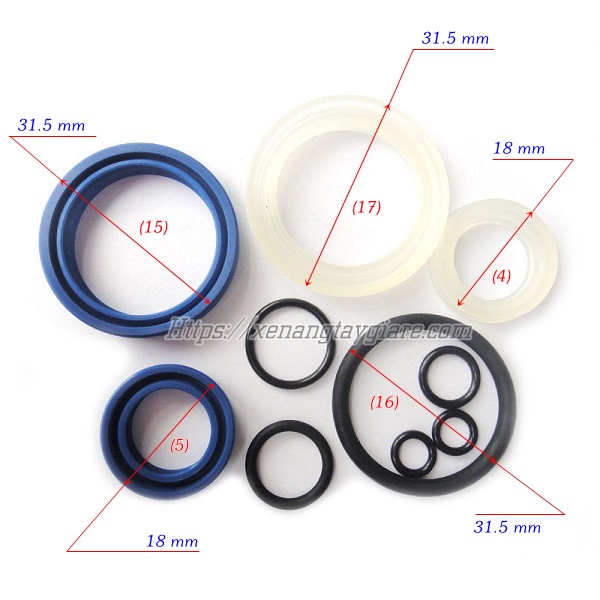 Kích thước bộ phớt bơm AC