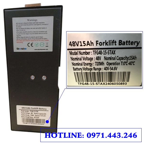 Thông số Pin lithium 48v 15ah