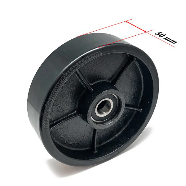 Bề rộng bánh PU 180x50mm màu đen