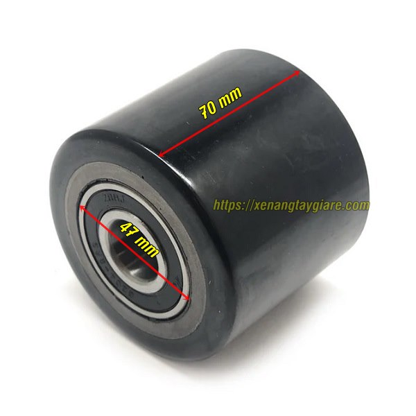 Chiều dài bánh PU 80x70mm màu đen
