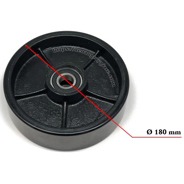 Đường kính bánh PU 180x50mm màu đen