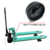 Bánh PU 180×50mm màu đen – xe nâng tay thấp