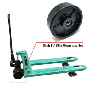 Bánh PU 180×50mm màu đen – xe nâng tay thấp
