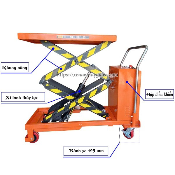 Cấu tạo bàn nâng điện 500kg DPS500