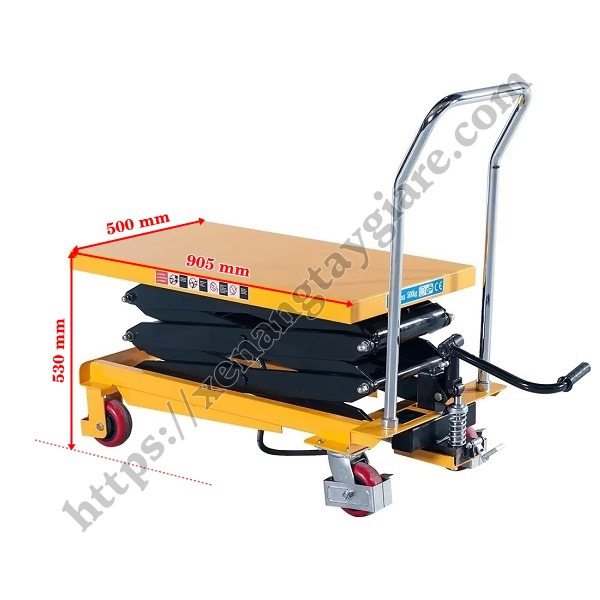 Xe nâng mặt bàn 500kg nâng cao 2 mét