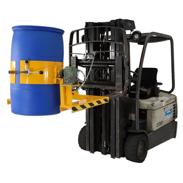 Bộ xoay thùng phuy lắp trên xe nâng động cơ