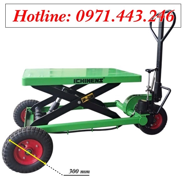 Bàn nâng 500kg bánh lốp 30 cm