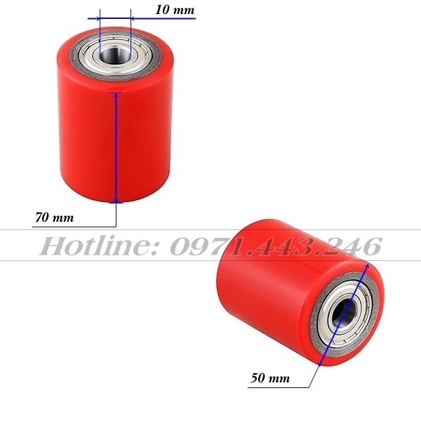 Kích thước bánh PU 50x70 mm