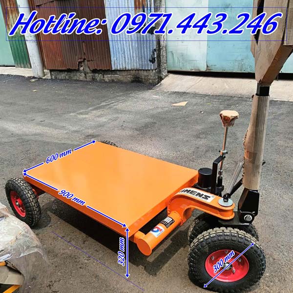 Kích thước bàn nâng 500kg bánh hơi 30cm