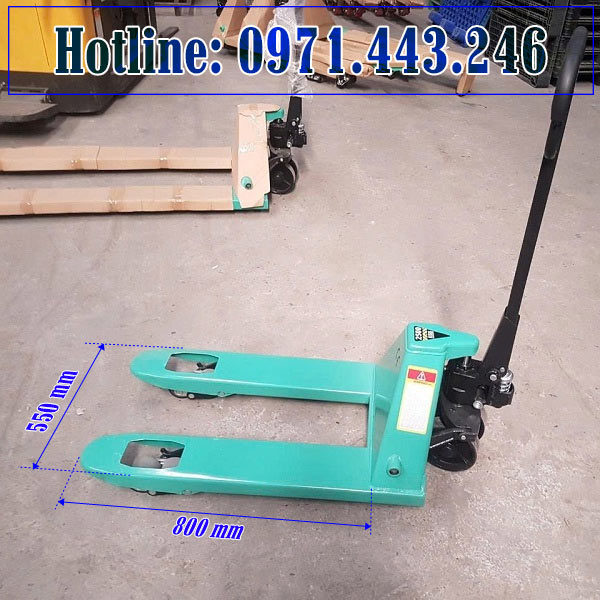 Xe nâng tay 2500kg càng dài 800 mm