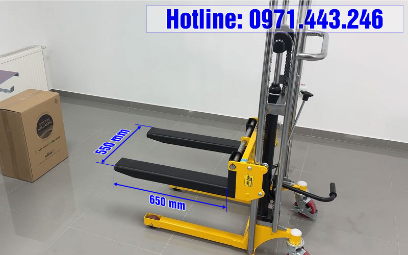 Kích thước càng xe nâng tay 400kg PS400-1500