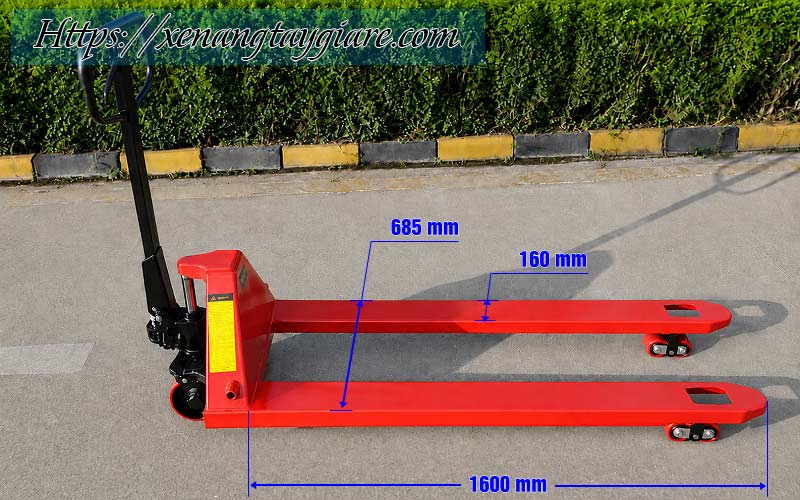 Kích thước xe nâng tay CBY-LC3.0 685x1600mm