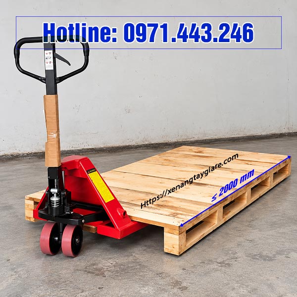 Xe nâng tay thấp 3000kg càng 2 mét